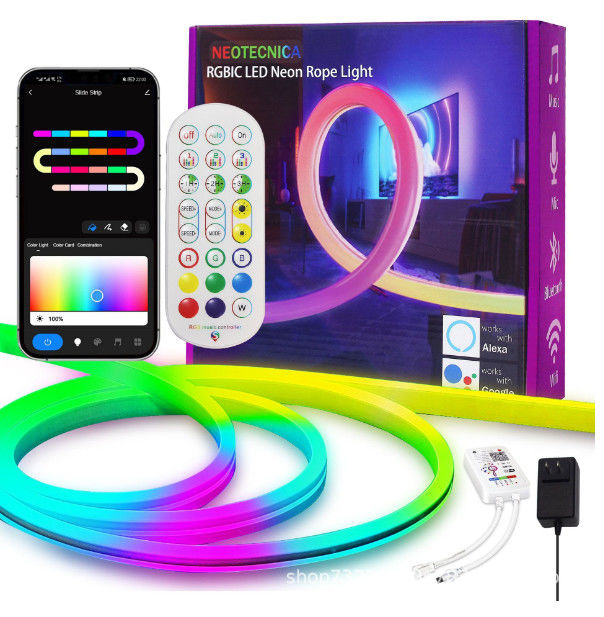 дистанционного управления света прокладки силикона 16.4ft RGB изменение цвета неонового умное