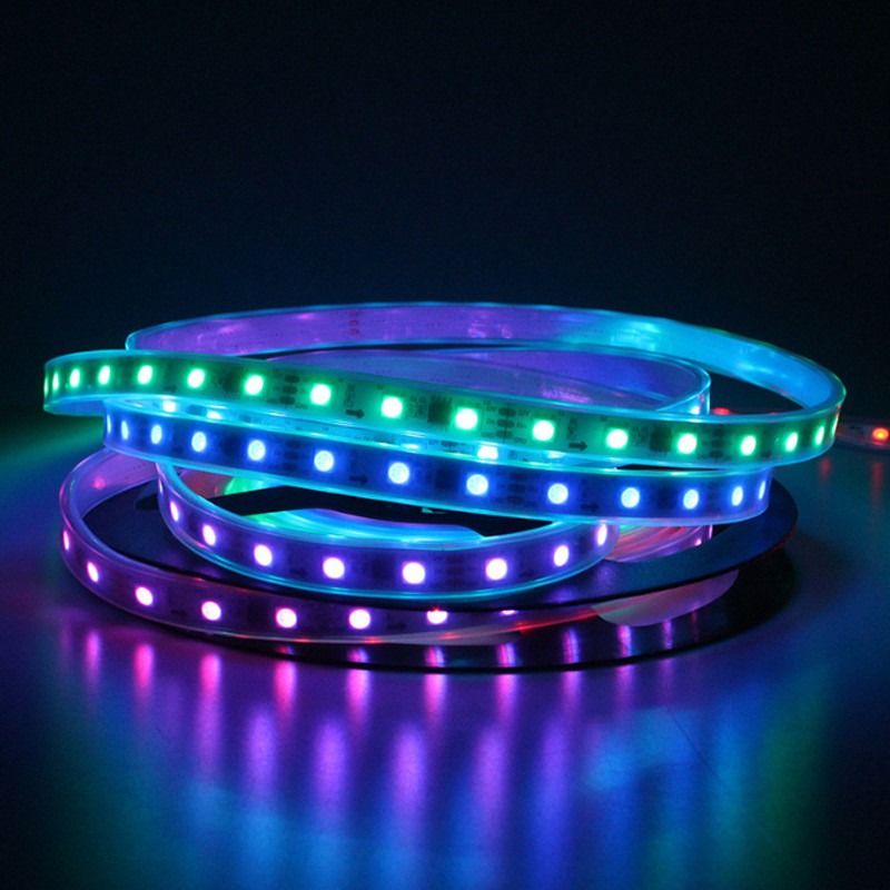 Прокладка пиксела СИД 300Pixels света прокладки WS2812B СИД RGB гибкая 5050SMD индивидуальная Addressable 16.4FT 60Pixels/M