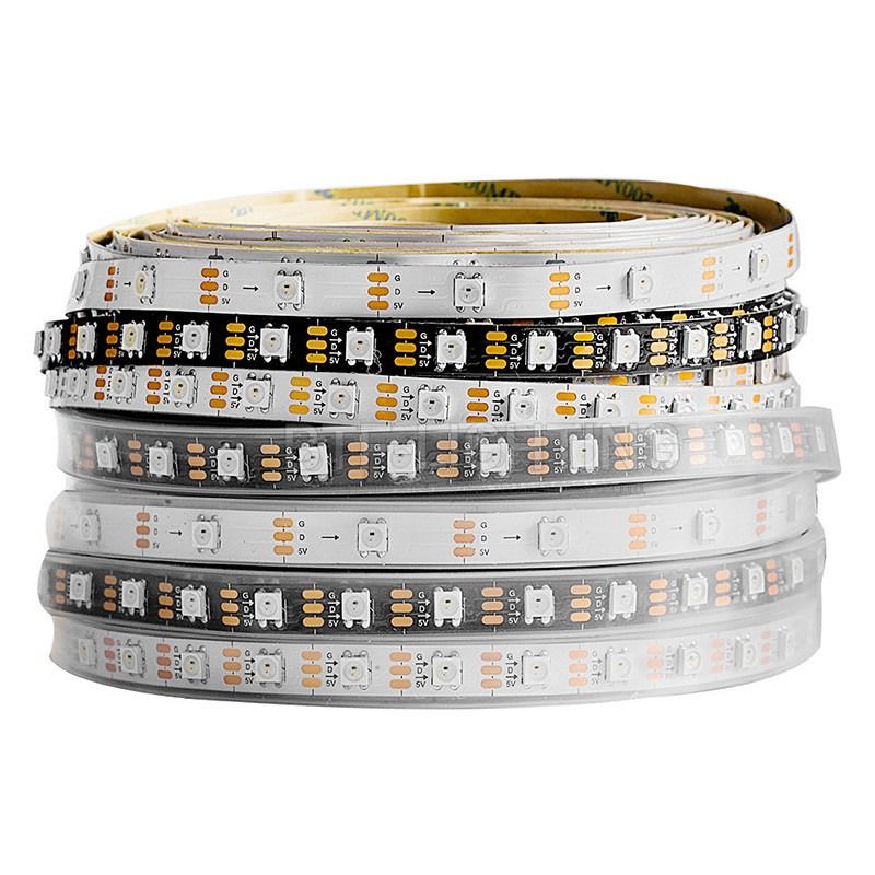 Прокладка пиксела СИД 300Pixels света прокладки WS2812B СИД RGB гибкая 5050SMD индивидуальная Addressable 16.4FT 60Pixels/M