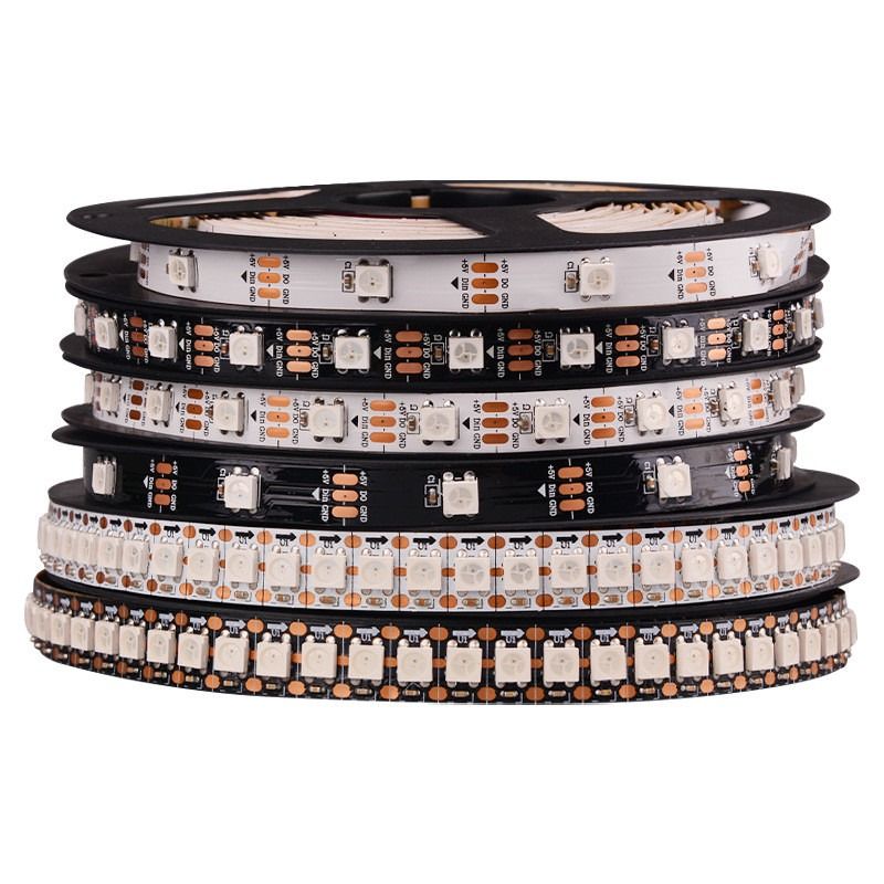 Прокладка пиксела СИД 300Pixels света прокладки WS2812B СИД RGB гибкая 5050SMD индивидуальная Addressable 16.4FT 60Pixels/M